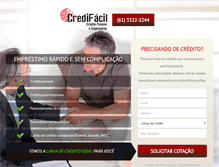 Tablet Screenshot of credifacildf.com.br